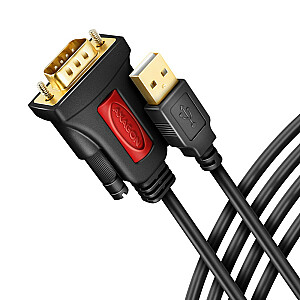 ADS-1PSN USB 2.0 adapteris > RS-232 seriālais ports, 1,5 m kabelis, ražīgs mikroshēma