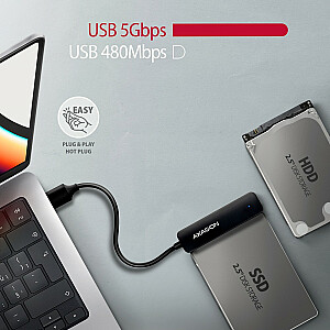 Адаптер ADSA-FP2A USB-A 5 Гбит/с SATA 6G 2,5-дюймовый жесткий диск/твердотельный накопитель FASTPort2