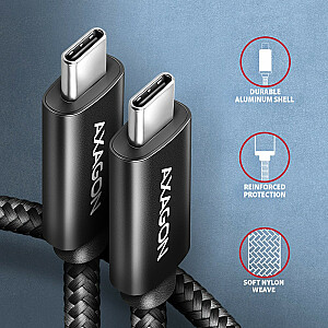 BUCM2-CM15AB kabelis USB-C — USB-C, uzlāde 1,5 m 5A, ALU, 240 W PD, siena, USB2.0