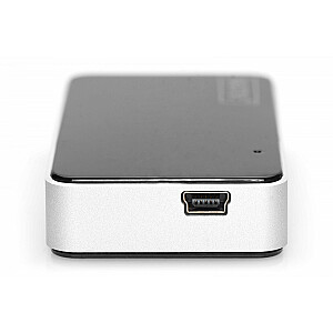 6 portu USB 2.0 karšu lasītājs, universāls, melns un sudrabs