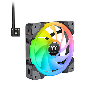 Ventilators SwaFan EX12 RGB + maināmas lāpstiņas (reverss), magnētisks, melns