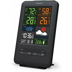 Meteoroloģiskā stacija SWS 7300, krāsu LCD displeja augstums 13,8 cm.