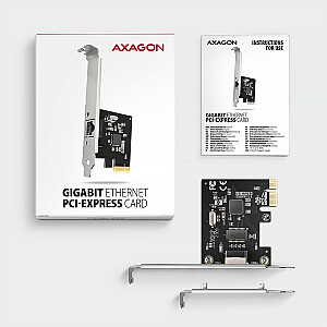 PCEE-GRL PCIe tīkla karte 1 Gigabit Ethernet RJ-45 ports, Realtek 8111L mikroshēmojums ar SP un LP