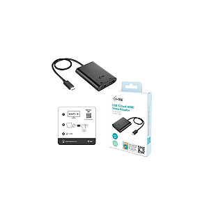 USB-C video adapteris Duāls 4K/60 Hz (viens 8K/30 Hz) HDMI