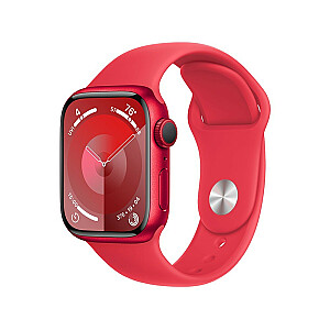 Часы Serie 9 с GPS, 45 мм (PRODUCT)RED, алюминиевый корпус, спортивный ремешок (PRODUCT)RED — M/L