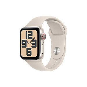 Apple Watch SE GPS+Cellular, 40 mm, alumīnija Moonlight | Sporta josta Moonglow S/M