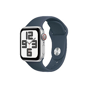 Часы SE GPS + Cellular, 40 мм, серебристый алюминиевый корпус, спортивный ремешок темно-синего цвета — M/L