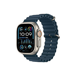 Apple Watch Ultra 2 GPS + Cellular, титан, 49 мм, синий ремешок Ocean