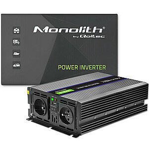 Преобразователь волнового напряжения Qoltec Monolith 4000 MS | от 12 В до 230 В | 2000/4000 Вт | USB