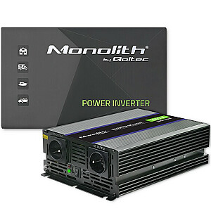 Преобразователь волнового напряжения Qoltec Monolith 6000 MS | от 12 В до 230 В | 3000/6000 Вт | USB