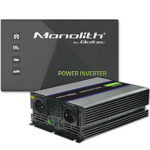 Qoltec Monolith 6000 MS viļņu sprieguma pārveidotājs | no 12 V līdz 230 V | 3000/6000 W | USB