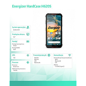 Viedtālrunis HardCase H620S 4 GB RAM 64 GB Dual Sim