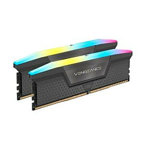 Corsair Vengeance RGB, DDR5-6000, CL36, AMD EXPO - 32GB Dual Kit, pelēks