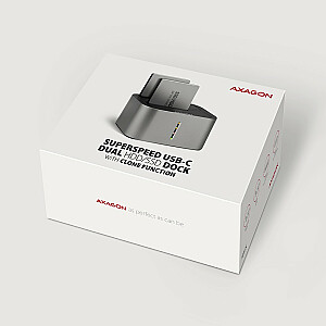 AXAGON ADSA-DC USB3.2 Gen1 — 2x SATA 6G CLONE DUAL HDD Док-станция ASMedia