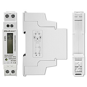 Однофазный электронный счетчик | счетчик энергопотребления для DIN-рейки | 230В | ЖК | 2П | Стройный