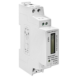 Vienfāzes elektroniskais skaitītājs | enerģijas skaitītājs DIN sliedei | 230V | LCD | 2P | Slaids
