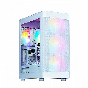 I4 TG ATX Mid Tower 4 вентилятора Корпус RGB Белый