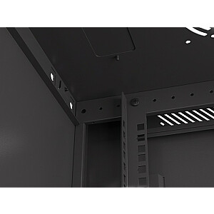 Шкаф подвесной 19 дюймов 4U 600x450 перфорированные двери (плоская упаковка) черный