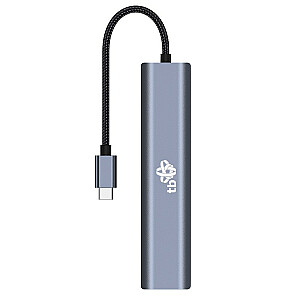 Adapteris-centrmezgls USB C 6w1 — HDMI, USBx3, PD, RJ-45