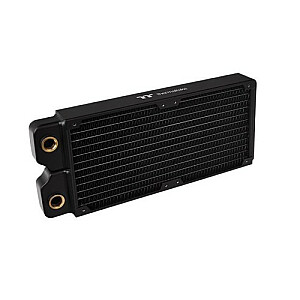Тонкий радиатор водяного охлаждения Pacific CLM240 (240 мм, 5x G 1/4 медь) черный