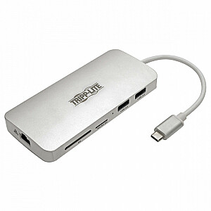 Adapteris USBC DOCK, HDMI/ETHRNT/SD CARD U442-DOCK11-S
