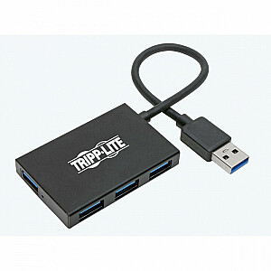 4-портовый тонкий портативный концентратор USB-A USB 3.2 Gen 1, алюминиевый корпус U360-004-4A-AL