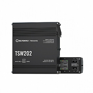 Pārvaldīts rūpnieciskais slēdzis TSW202 2xSFP 8xPoE+ L2/L3