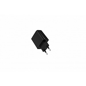 PowerDelivery USB-A USB-C lādētājs 20W, melns