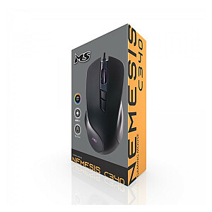 Проводная игровая мышь Nemesis C340, 4000 точек на дюйм, программируемые кнопки со светодиодной подсветкой RGB, черная
