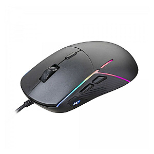Nemesis C375 7200 DPI RGB vadu spēļu pele ar LED fona apgaismojumu, melna