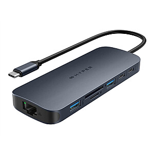 Hyper HyperDrive EcoSmart Gen.2 Universal USB-C 10-in-1 Hub w 140 W PD3.1 Power Pass-thru