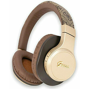 Guess PU Leather 4G Script Logo BT5.3 Stereo Headphone Brown