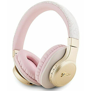 Стереонаушники Guess из искусственной кожи 4G Script Logo BT5.3, розовые