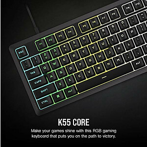 Mehāniskā tastatūra K55 Core RGB Black