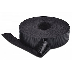 Velcro lente priekš SKS, platums 20 mm, rullis 10 m, melna