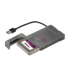 i-tec MySafe USB 3.0 Easy ārējais korpuss 2,5 collu HDD un SATA I/II/III 9,5 mm SSD diskiem, melns