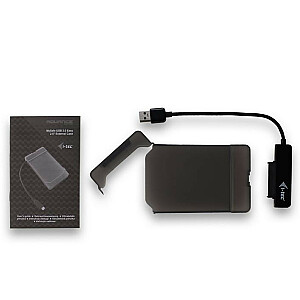 i-tec MySafe USB 3.0 Easy ārējais korpuss 2,5 collu HDD un SATA I/II/III 9,5 mm SSD diskiem, melns