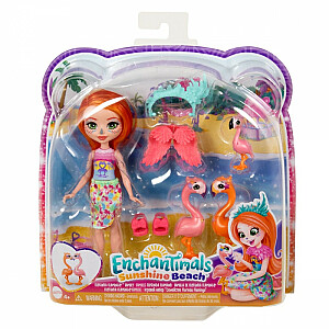 Кукла Enchantimals Семья Фламинго Флоринда Фламинго + 3 животных