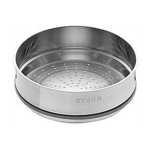 Круглая чугунная кастрюля со вставкой STAUB La Cocotte 40508-822-0 - 3,8 л. белый трюфель