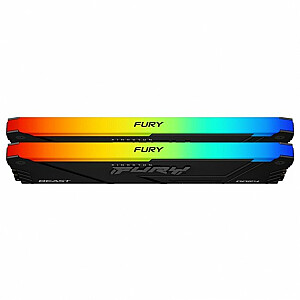 Kingston Fury Beast RGB 16 ГБ [2x8 ГБ, 2666 МГц DDR4 CL16 DIMM]