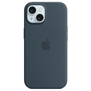 Silikona maciņš Apple iPhone 15 Pro ar MagSafe tumši zilu