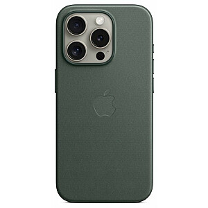 FineWoven maciņš priekš Apple iPhone 15 Pro ar MagSafe Evergreen aizsardzību