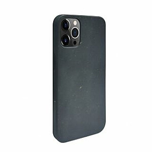 iLike Apple iPhone 12 Pro Max Silicone plastic case Eco Print Design Black