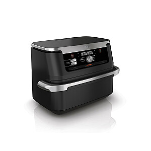 Ninja Air Fryer AF500EU Double 10,4L brīvi stāvošs 2470W karstā gaisa fritieris melns, nerūsējošais tērauds