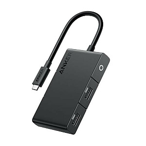332 USB-C 5w1 4K HDMI centrmezgls ar vienu displeju melnā krāsā