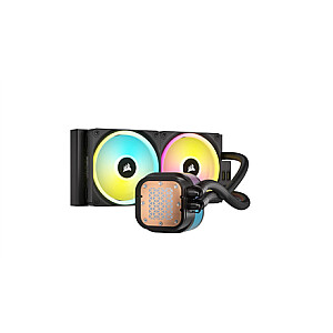 ЖК-дисплей Corsair iCUE LINK H100i RGB с полным водяным охлаждением — 240 мм, черный