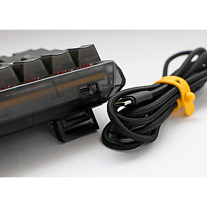 Ducky One 3 Aura Black Mini spēļu tastatūra, RGB LED — MX Silent Red