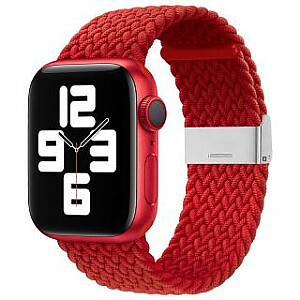 iLike Apple Watch 42/44/45mm Braided Fabric Strap Red