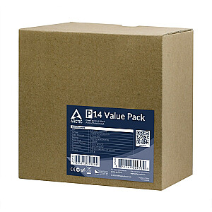 ARCTIC P14 Value Pack datora korpusa ventilators 14 cm melns