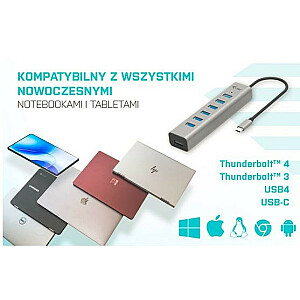 I-TEC I-TEC USB-C Металлический концентратор для зарядки 7 портов